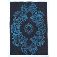 Dywan ornament niebieski Carpet Decor ORNAMENT BLUE Magic Home Print