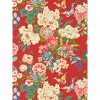 Tapeta kwiaty piwonie i motyle Sanderson 217119 Emperor Peony Water Garden