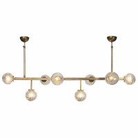 ! HIT ! Elegancka lampa wisząca 18132-BR Zambelis 8 szklanych kloszy