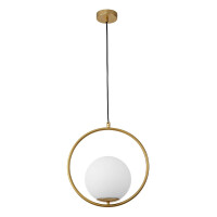 Modna lampa Ring Okrągła Mleczna kula OBITAR-L le41770