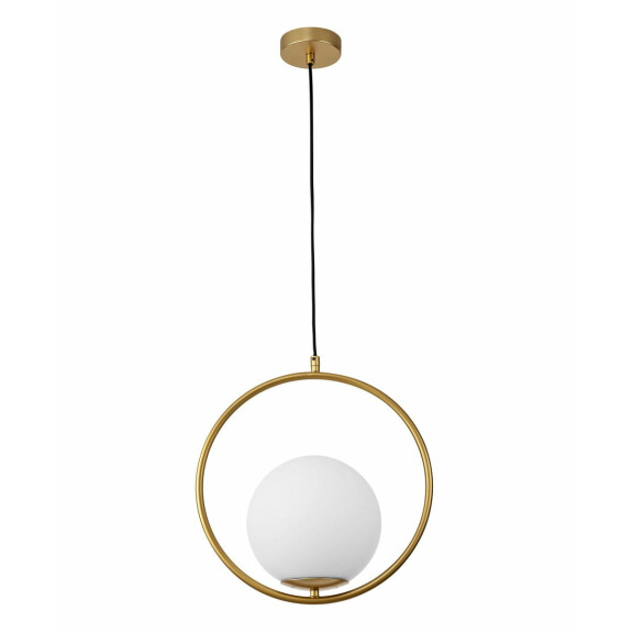 Modna lampa Ring Okrągła Mleczna kula OBITAR-L le41770