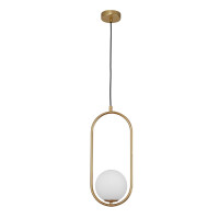 Modna lampa Elipsa Mleczna kula OBITAR-L Luces Exclusivas RENGO LE41771