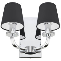 Kinkiet w nowojorskim stylu chrom NEW YORK W02503CH-BK Cosmo Light