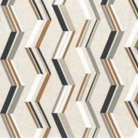 Tkanina z geometrycznym haftem Camengo 44220495 Oasis