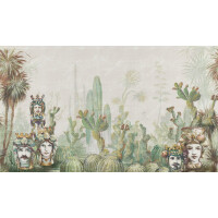 Fototapeta sycylijskie kaktusy i donice Inkiostro Bianco SICILIA INKANGN2301 Viaggio in Italia