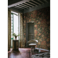 Fototapeta kwiaty vintage Rebel Walls R19238 Vintage Flora Green Vintage Brocade