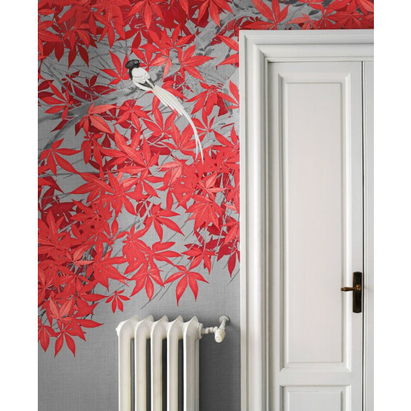 Fototapeta czerwony klon japoński London Art Tsukesage knm20 D Tale Books: Kimono
