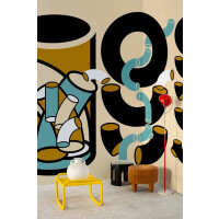 Fototapeta w stylu retro Wall&Deco WDLT2301 Liquorice & toffee Contemporary 2023