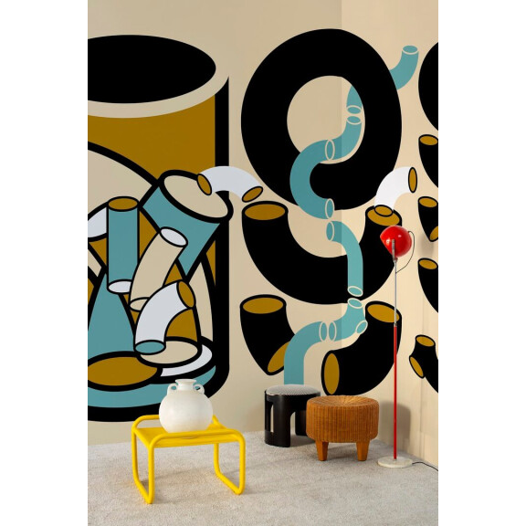 Fototapeta w stylu retro Wall&Deco WDLT2301 Liquorice & toffee Contemporary 2023