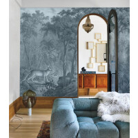 Mural dżungla Jungle Cat Blue 7937 Wallcolors