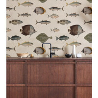 Mural ryby Under the Sea Beige 4368 Wallcolors