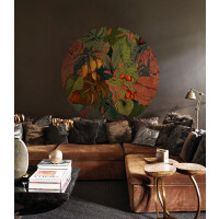 Mural okrągły liście i owoce kakaowca Dots Cocoa 8697 Wallcolors