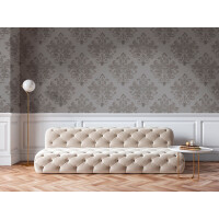 Fototapeta ornament Rebel Walls R19403 Baroque Pearl Beige Lars Wallin