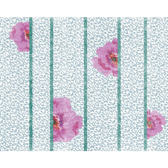 Fototapeta pod prysznic w listki i kwiaty WET_MM1502 Miss Marple Wall and Deco