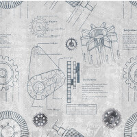 Tapeta Tecnografica 55929 Amboise Light Grey