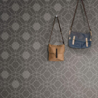 Tapeta z okręgami Tecnografica 56603 Denim Dark Grey