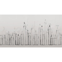 Tapeta Kolorowe Kredki Tecnografica 58358 Pastel Scrape Grey