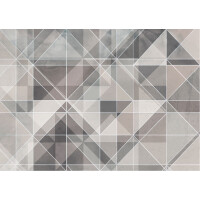 Tapeta geometryczna z efektem 3d Tecnografica 59076 Miami Grey