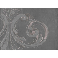 Tapeta nowoczesna z liściem akantu Tecnografica 60150 Capitello Anthracite Deco