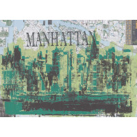 Tapeta z palanem miasta Tecnografica 62059 Manhattan Green