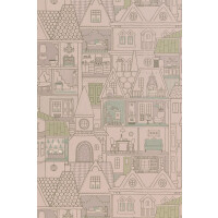 Tapeta dla dzieci z domem dla lalek Majvillan 147-02 Dollhouse Poetry
