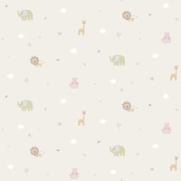 Tapeta ze zwierzętami do pokoju dziecka ICH Wallpaper 222-1 Jungle Lullaby