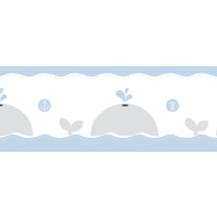 Border dziecięcy z wielorybami ICH Wallpaper 243-1 Baleine Lullaby