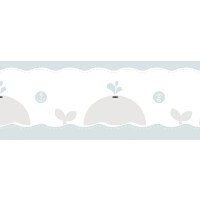 Border dziecięcy z wielorybami ICH Wallpaper 243-2 Baleine Lullaby