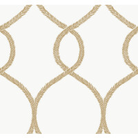 Tapeta kratownica York KT2234 Laurel Leaf Ogee 24 Karat