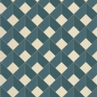 Tapeta kratownica Caselio ONB 100126062 Square Only Blue