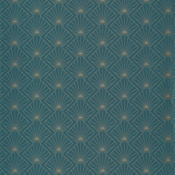 Tapeta w stylu Art-Deco Caselio ONB 101236100 Sunrise Only Blue