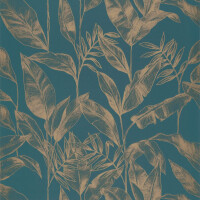 Tapeta w liście Caselio ONB 102636124 Delicate Only Blue