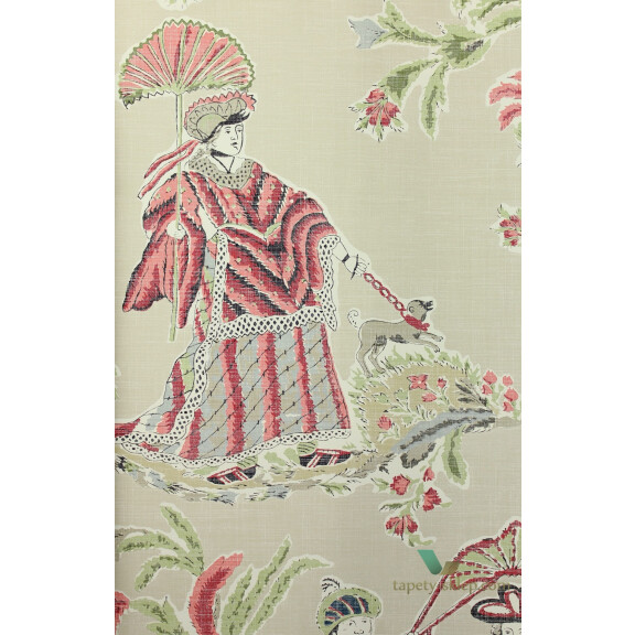 Tapeta Thibaut T72577 Royale Toile Chestnut Hill