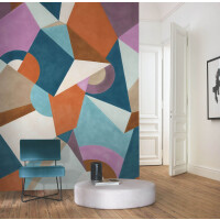 Mural z geometrycznym wzorem Casadeco BFM 87035409 Cubisme Beauty Full Image 2
