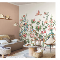 Mural w kwiaty i ptaki Caselio BFM 102414070 Luna Beauty Full Image 2
