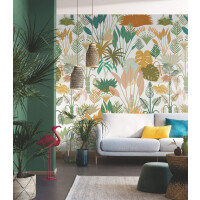 Mural kolorowe tropikalne liście Caselio BFM 102467020 Manille Beauty Full Image 2