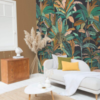 Mural w liście bananowca i palmy Caselio BFM 102527029 Crazy Forest Beauty Full Image 2