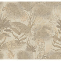 Tapeta tropikalna roślinność Jwall 50501 Palme Tahiti Straw - szer. 100 cm