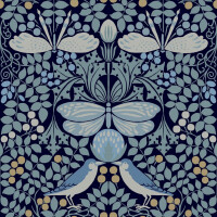 Tapeta botaniczny ogród York Wallcoverings AC9165 Butterfly Garden Art & Crafts