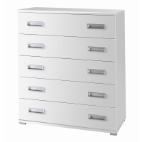 Komoda PENELOPA P01 Szerokość: 100 cm Biała 5-Szuflad