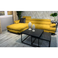 Stolik Kawowy DINO 2 w 1 Styl Industrialny LOFT Do Salonu Pokoju Nowoczesny Rozsuwany Czarny Marmur