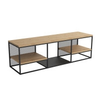 Stolik RTV EVOS Szerokość 180 cm Styl LOFT Industrial Blat Dąb Artisan