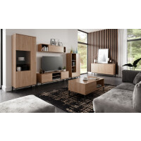 Zestaw Mebli Do Salonu QUERTY Dąb Naturalny Rockford Hickory Meblościanka