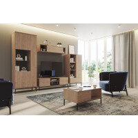 Zestaw Mebli Do Salonu QUERTY 2 Dąb Naturalny Rockford Hickory Meblościanka