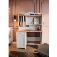 Biurko LUNA LN-03 szerokość 110 cm biały / różowy LN3BR