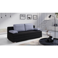 Sofa IWA Do Salonu Pokoju Funkcja Spania Pojemnik Czarna
