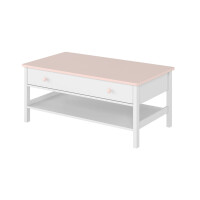 Stolik LUNA LN-15 szerokość 110 cm biały / różowy LN15BR