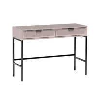 Biurko STYLE 9 Toaletka Kaszmir Ryflowany Front Beż Szerokość 110 cm