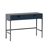 Biurko STYLE 9 Toaletka Granatowy Ryflowany Front Szerokość 110 cm Konsola