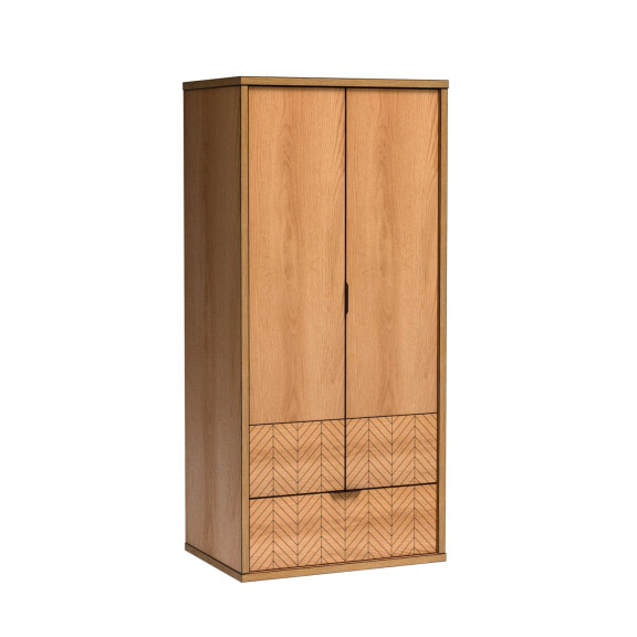 Szafa dwudrzwiowa szerokość 86,5 cm FONTI F1 Dąb Karmel